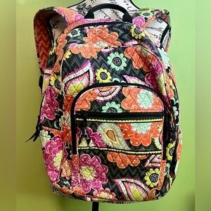Vera Bradley Ziggy Zinnia Floral Multicolor Backpack
